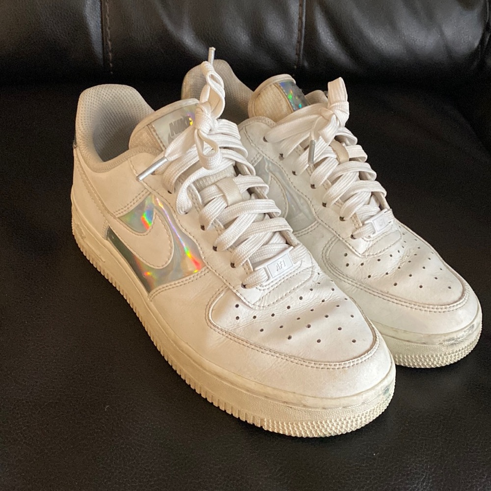 Women’s holographic Nike air forces size 7